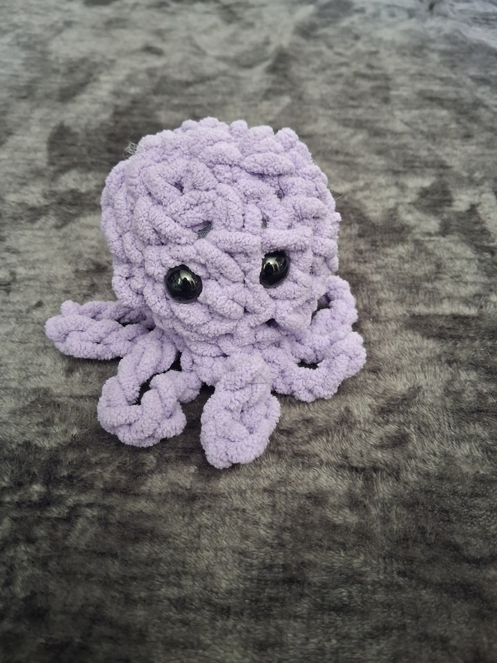 NWOT Handmade Crochet Plush Octopus Stuffed Animal Toy, Decor Purple